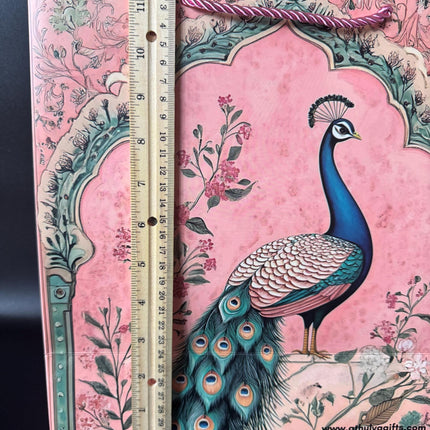 10pcs Premium Gift Bags Peacock  Design - XL