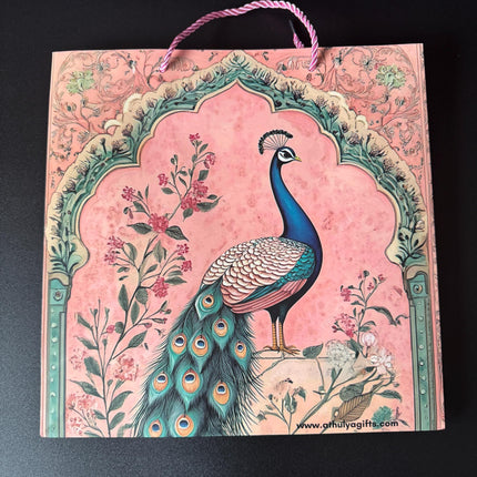 10pcs Premium Gift Bags Peacock  Design - XL