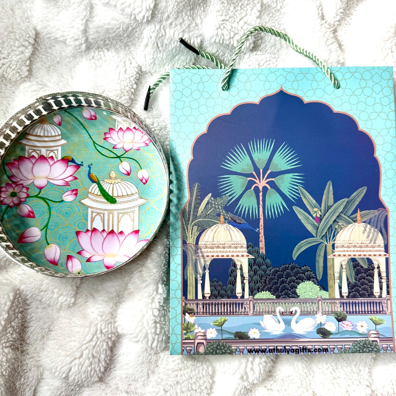 Silver Plated Pichwai Tray 6in