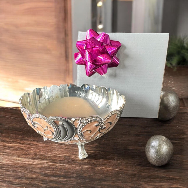 5in Pink German Silver Bowl with Gift Box