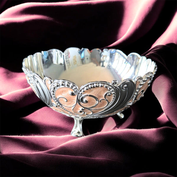5in Pink German Silver Bowl with Gift Box