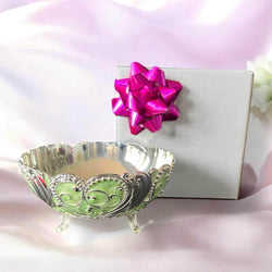 5in Pastel Green German Silver Bowl with Gift Box
