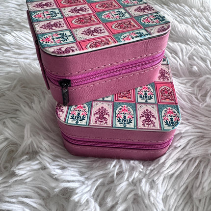 Pink Boho / Jaipur Art /Damask Small Jewelry Box