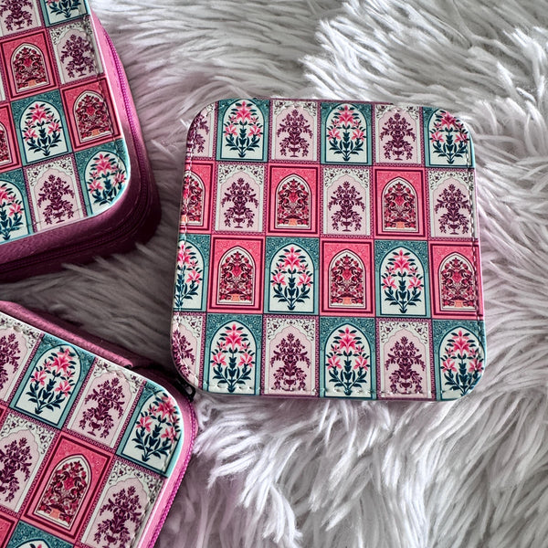 Pink Boho / Jaipur Art /Damask Small Jewelry Box