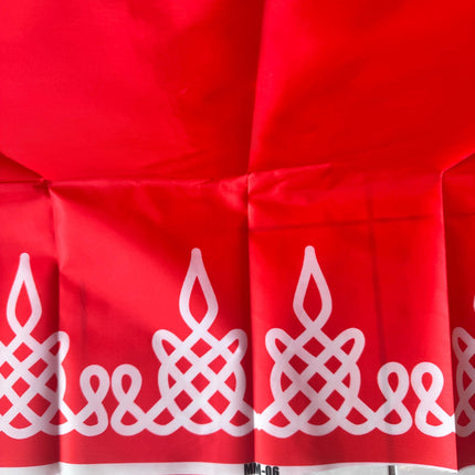 5x8ft Kolam/Muggu Backdrop - Red