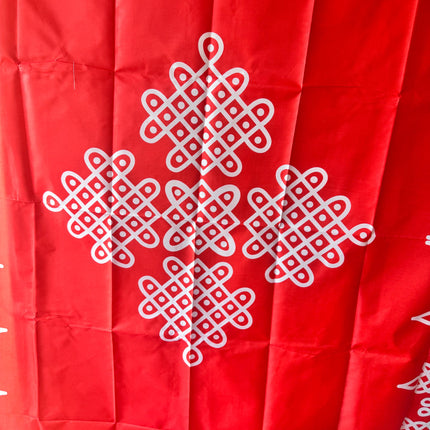 5x8ft Kolam/Muggu Backdrop - Red