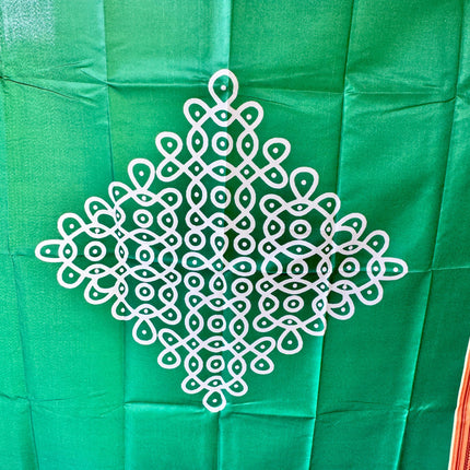 5x8ft Kolam/ Muggu Backdrop - Green
