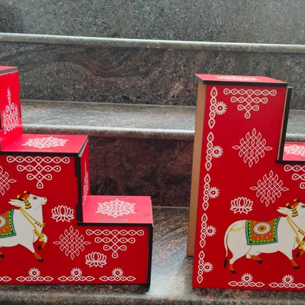 Pichwai Cow style Steps for Decoration