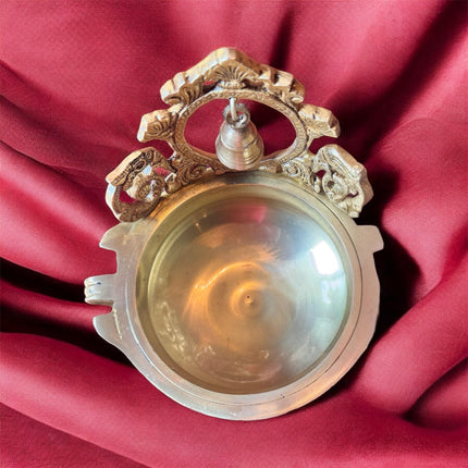 6in Brass Urli with Bell