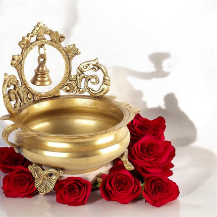 6in Brass Urli with Bell